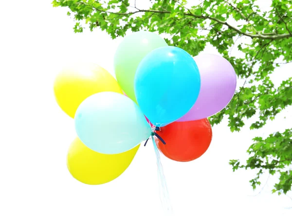 Balloons flying outdoors — Stock Photo, Image