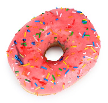 tatlı çörek üzerinde beyaz izole