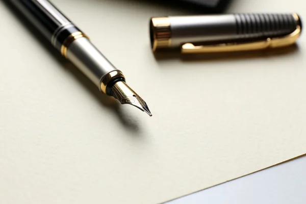 Pen and book, close up — Stock Photo, Image