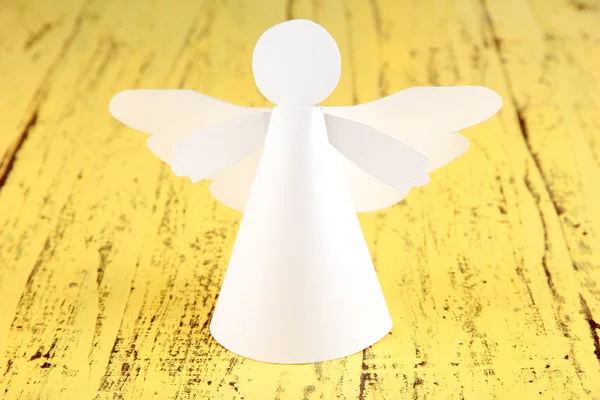 Christmas angel on color wooden background — Stock Photo, Image