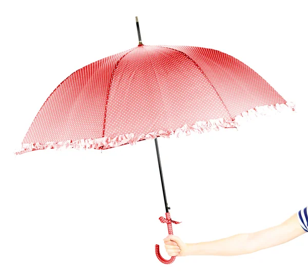 Färg paraply, isolerad på vit — Stockfoto
