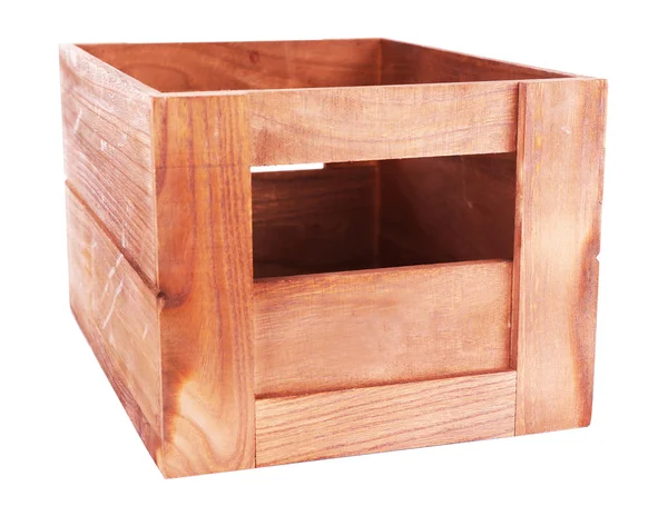 Brun låda isolerad på vit — Stockfoto