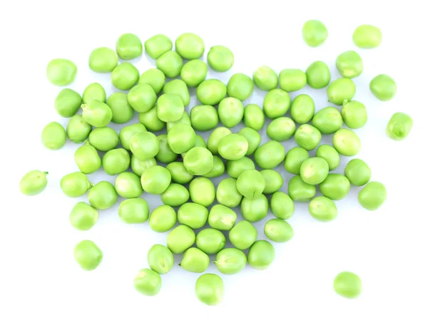 Fresh green peas isolated on white background — Stock Photo, Image