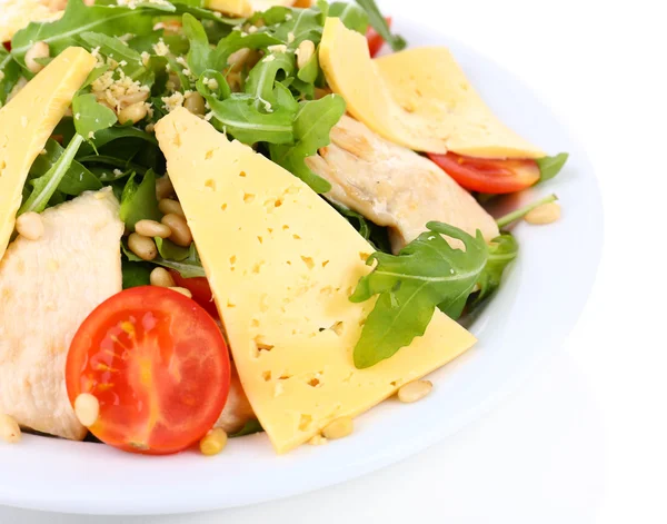 Fresh salad with arugula, isolated on white — Stock Photo, Image