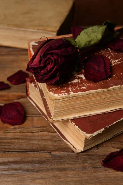 Old books on table close-up — Stock Photo, Image