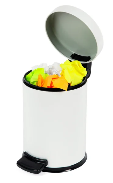 Garbage bin, isolated on white — Stock Photo, Image