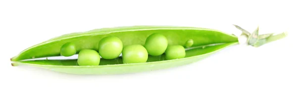 Verse groene erwten geïsoleerd op witte achtergrond — Stockfoto