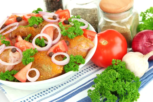 Carne de pavo en bowl close up — Foto de Stock