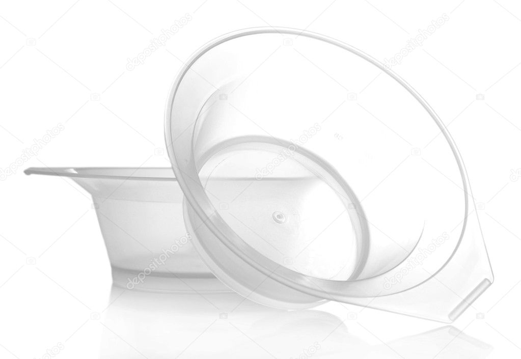 Bowls for hair coloring, isolated on white