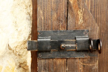 eski Lock retro ahşap kapı