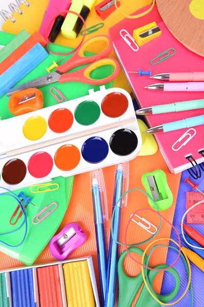 Bright school supplies close-up — Stock Photo, Image