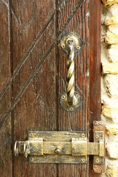 Puerta retro de madera —  Fotos de Stock