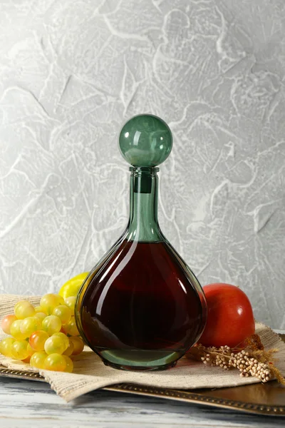 Csodálatos csendélet üveg bor — Stock Fotó