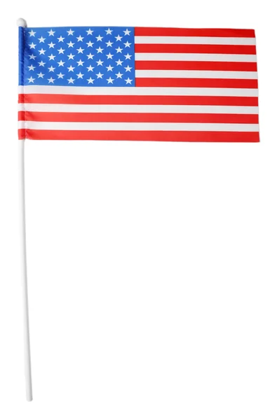 Σημαία των ΗΠΑ, απομονωμένα σε λευκό — Φωτογραφία Αρχείου