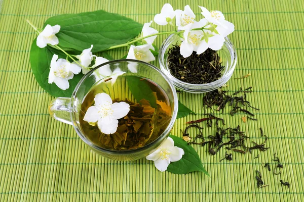 Jasmine tea on table — Stock Photo, Image