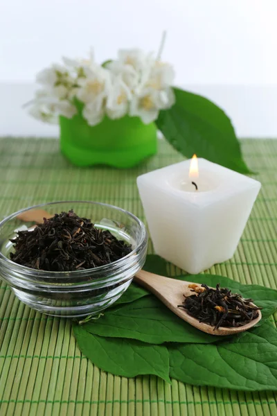 Jasmine tea on table — Stock Photo, Image