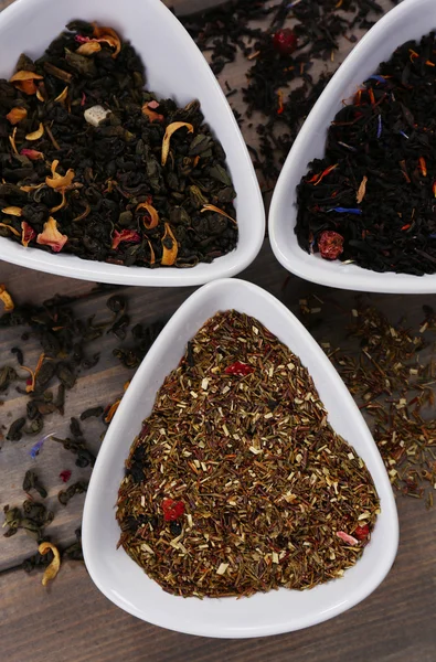 Surtido de té seco de cerca — Foto de Stock