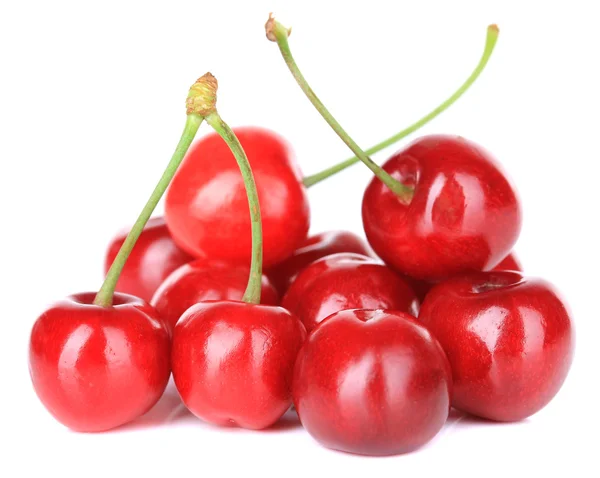 Sweet cherries isolated on white — Stock Photo, Image