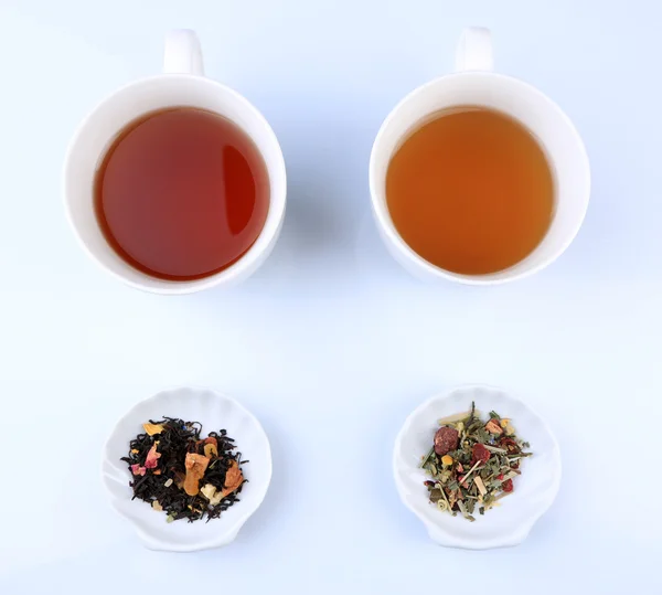 Assortiment de thé isolé sur blanc — Photo