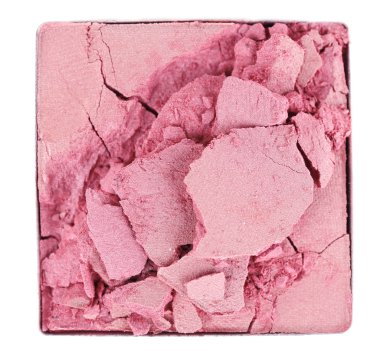 Ezilmiş göz farı beyaza izole edilmiş.