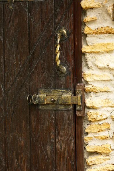 Porta retrò in legno — Foto Stock