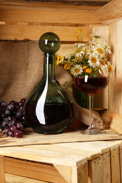 Beautiful still life with bottles of wine — Stock Photo, Image