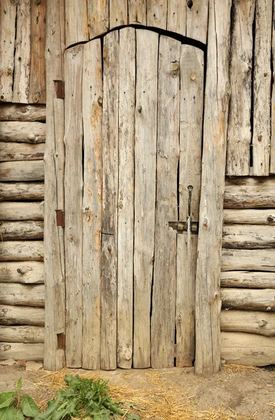 Dřevěné retro dveře — Stock fotografie