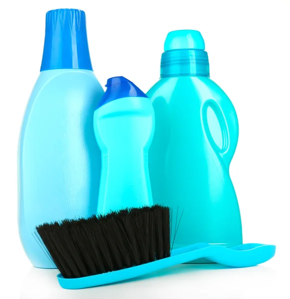 Cleaning products isolated on white — Stock Photo, Image