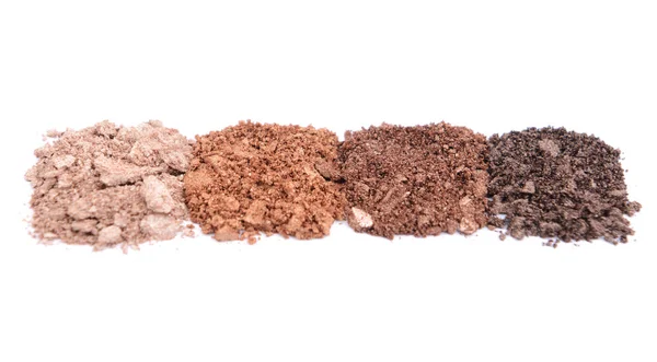 Crushed eyeshadow isolated on white — Stock Photo, Image