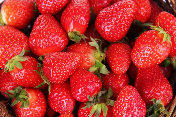 Reife süße Erdbeeren Hintergrund — Stockfoto