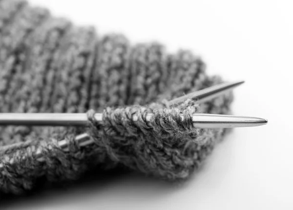 Knitting with spokes isolated on white — Stock Photo, Image