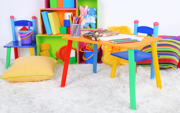 Interior da sala de aula na escola — Fotografia de Stock