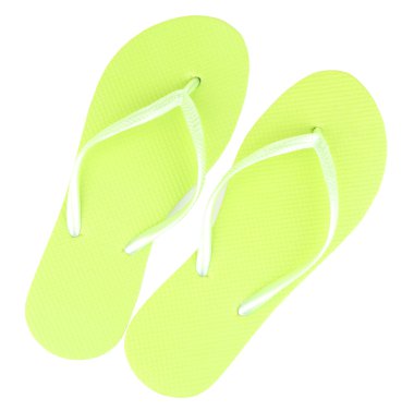 beyaz izole parlak parmak arası terlik 