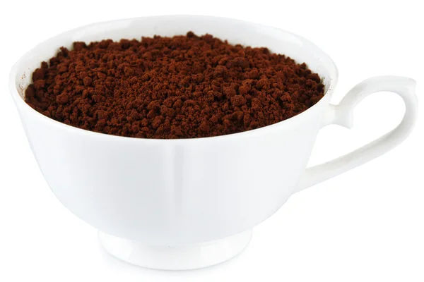 Kopp instant kaffe isolerad på vit — Stockfoto