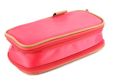 Kozmetik poşeti beyaza izole edilmiş