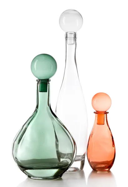 Botellas decorativas, aisladas en blanco — Foto de Stock