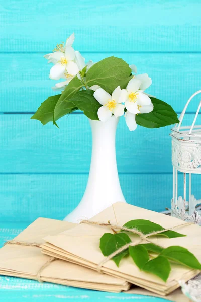 Beautiful spring composition with jasmine flowers — Stock Photo, Image