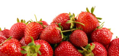 beyaz izole kırmızı olgun çilek