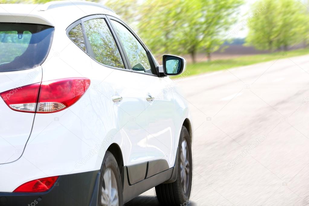 Speed. Car driving on road