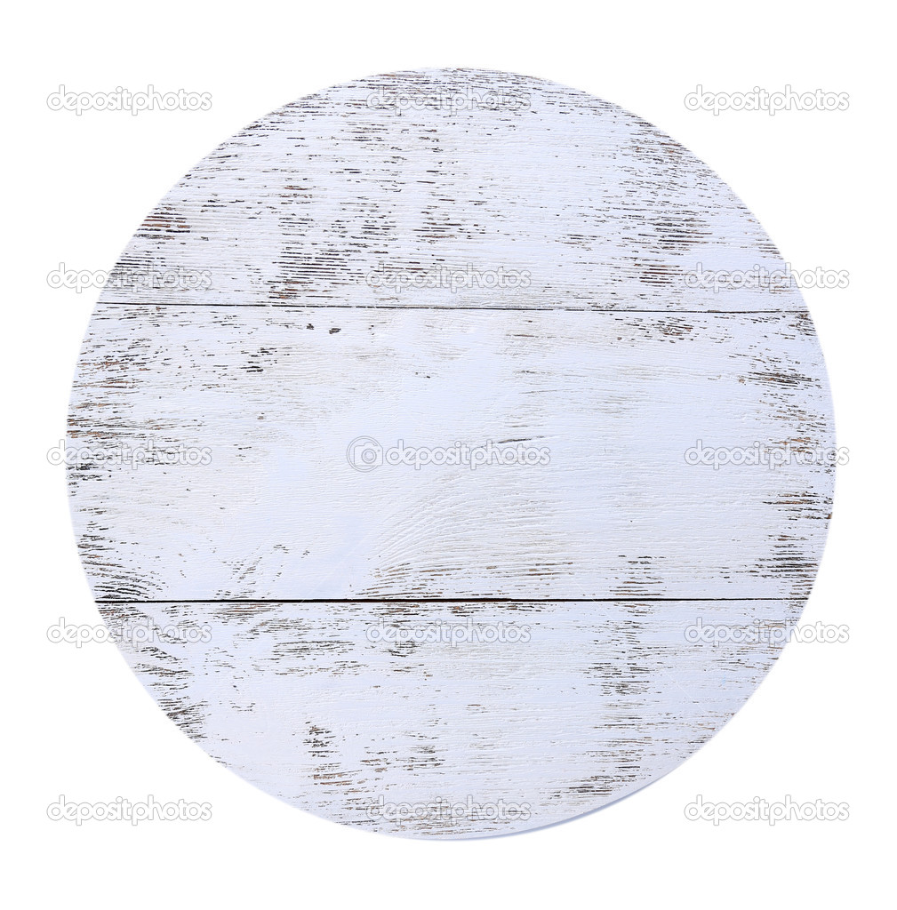 Wooden tray isolated on white