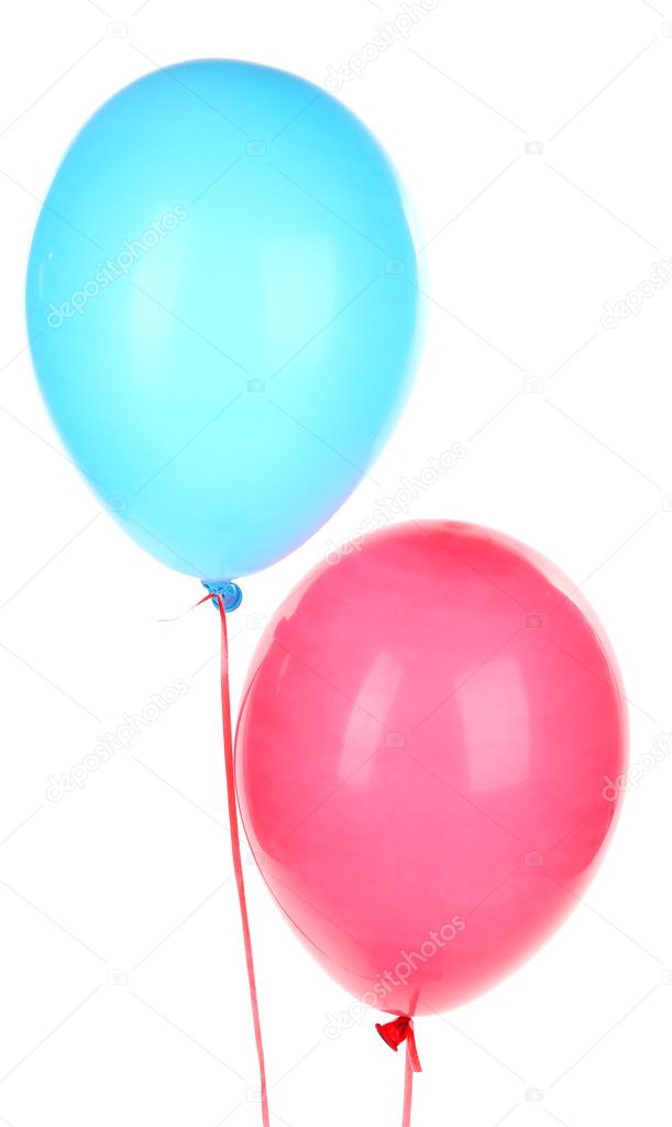 Color balloons, isolated on white