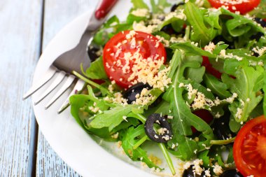 roka, salata taze yakın çekim