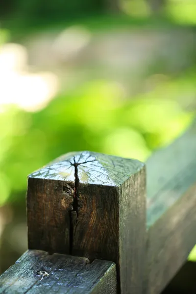 Clôture en bois dans le parc — Photo