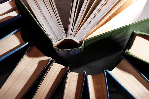 Colorful hardback and paperback books, close-up — Stock Photo, Image