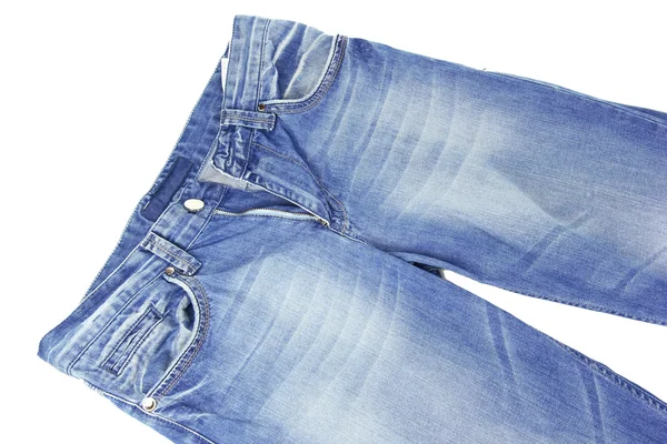 Fashion blue jeans close-up — Stock Photo, Image