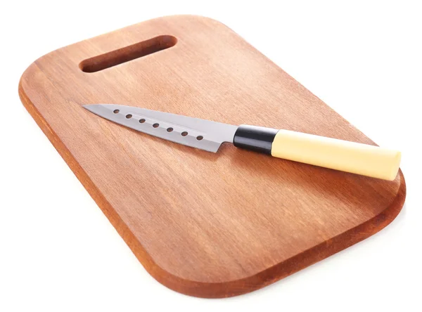 Coltello da cucina e tagliere in legno — Foto Stock