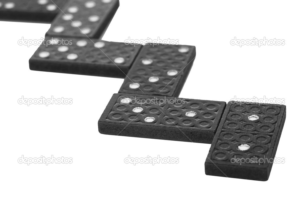 Dominoes isolated on white