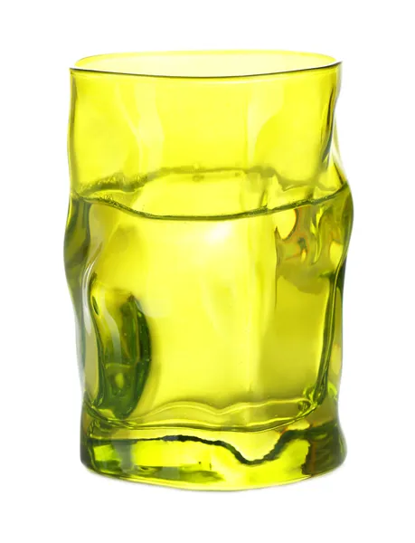 Kleurrijke glas geïsoleerd op wit — Stockfoto