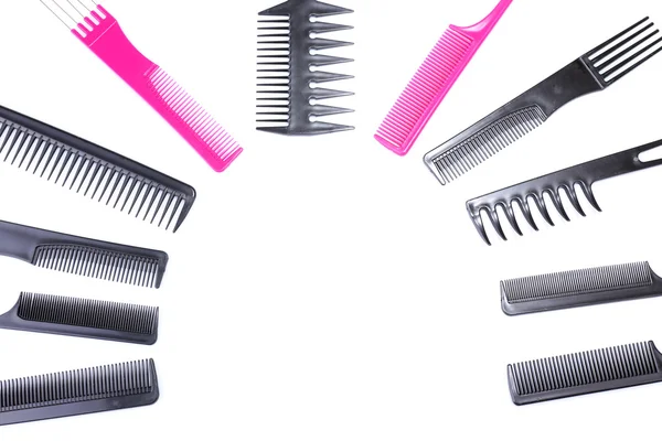 Outils professionnels de coiffeur isolés sur blanc — Photo