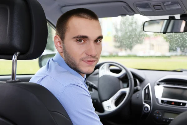 Man driving car — Stock Photo, Image